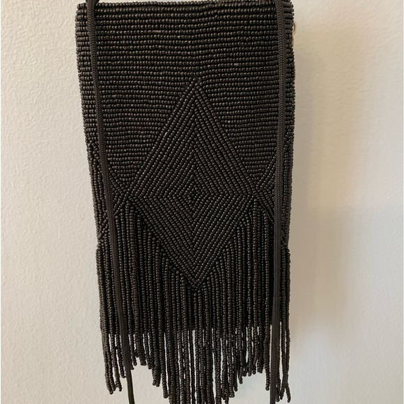 2 Bags for 1 price… Bamboo Trading Company Beaded Bags. Black & Beige. - Picture 2 of 16